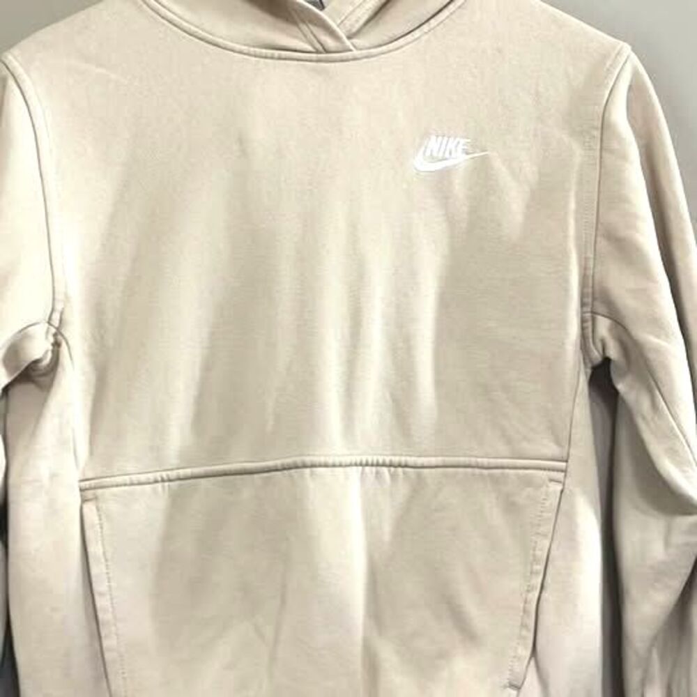 Nike Embroidered Beige Hoodie Youth Large